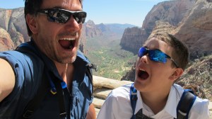 Selfie on Angel's Landing! Woohoo!